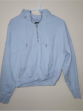 Avia Light Blue Half-Zip Hoodie Sweatshirt